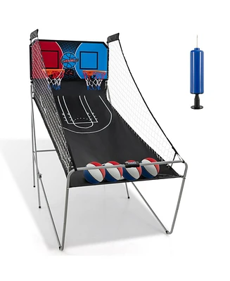 Dual Shot Basketball Arcade Game with 8 Game Modes and 4 Balls
