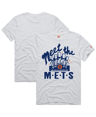 Homage Men's White New York Mets Hyper Local Tri-Blend T-Shirt