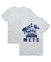 Homage Men's White New York Mets Hyper Local Tri-Blend T-Shirt