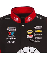 Jh Design Men's Black/Red Chase Elliott Llumar Full-Snap Twill Uniform Jacket