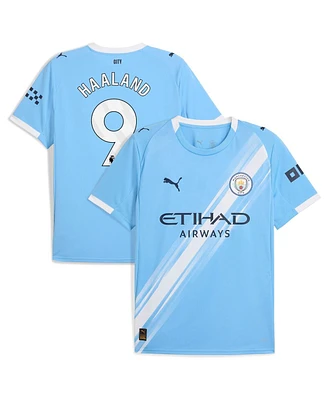 Puma Men's Erling Haaland Sky Blue Manchester City 2025/26 Home Replica Player Jersey
