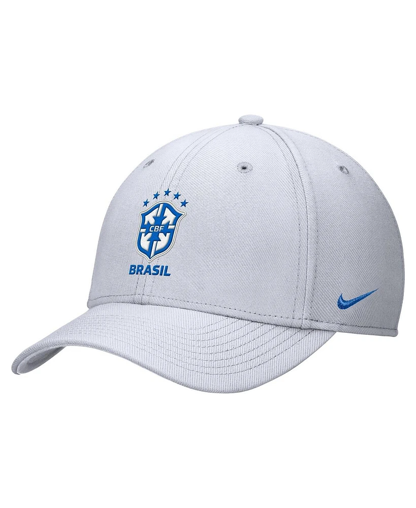 Nike Men's White Brazil National Team Rise Swoosh Performance Flex Hat