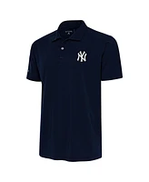 Antigua Men's Navy New York Yankees Metallic Tribute Polo Shirt