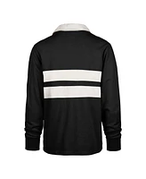 '47 Brand Men's Black Texas Longhorns Clubhouse Knox Thames Long Sleeve Rugby Polo Shirt