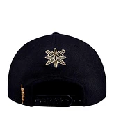 Pro Standard Men's Black Vegas Golden Knights Metallic Logo Pinch Front Adjustable Hat