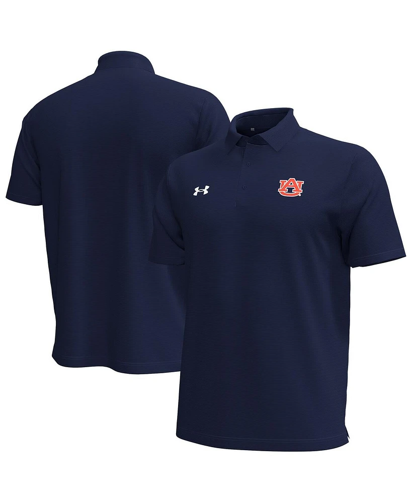 Under Armour Men's Navy Auburn Tigers Playoff Chest Stripe Performance Polo Shirt