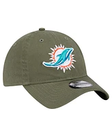 New Era Big Boys and Girls Olive Miami Dolphins Main 9TWENTY Adjustable Hat