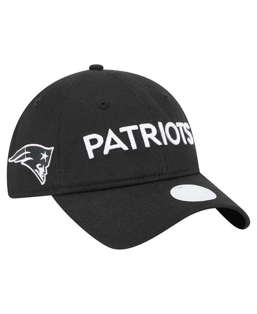 New Era Women's Black New England Patriots Cece 9TWENTY Adjustable Hat