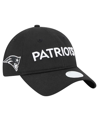 New Era Women's Black New England Patriots Cece 9TWENTY Adjustable Hat