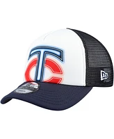 New Era Toddler White/Navy Minnesota Twins Painted A-Frame 9FORTY Trucker Adjustable Hat