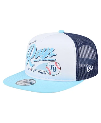 New Era Big Boys and Girls White Tampa Bay Rays Retro 9FIFTY Snapback Hat