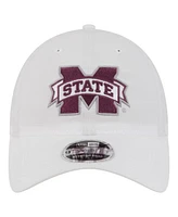 New Era Men's White Mississippi State Bulldogs Active Ripstop 9TWENTY Adjustable Hat