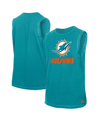 New Era Men's Aqua Miami Dolphins Leisure Collection Tank Top