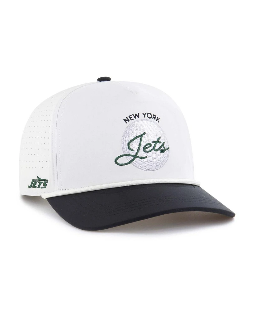 '47 Brand Men's White/Black New York Jets Gimmie Golf Hitch Rope Adjustable Hat