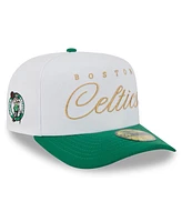 New Era Men's White/Kelly Green Boston Celtics 2025 Nba Draft A-Frame 59FIFTY Fitted Hat