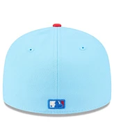 New Era Men's Light Blue/Red Miami Marlins 2025 Fourth of July Low Profile 59FIFTY Fitted Hat