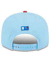 New Era Men's Light Blue/Red Miami Marlins 2025 Fourth of July 9FIFTY Snapback Hat