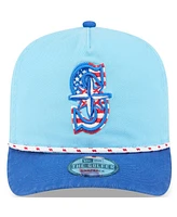 New Era Men's Light Blue/Blue Seattle Mariners 2025 Fourth of July Golfer Snapback Hat