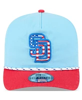 New Era Men's Light Blue/Red San Diego Padres 2025 Fourth of July Golfer Snapback Hat