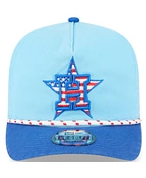 New Era Men's Light Blue/Blue Houston Astros 2025 Fourth of July Golfer Snapback Hat