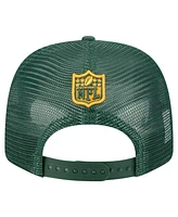 New Era Men's Green Green Bay Packers Team Collection 9SEVENTY Stretch-Snap Adjustable Hat
