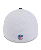 New Era Men's White/Black Las Vegas Raiders 2025 Nfl Training Camp 39THIRTY Flex Hat