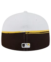 New Era Men's Brown/White San Diego Padres Paint Stroke 59FIFTY Fitted Hat