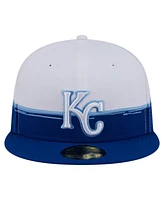 New Era Men's Royal/White Kansas City Royals Paint Stroke 59FIFTY Fitted Hat