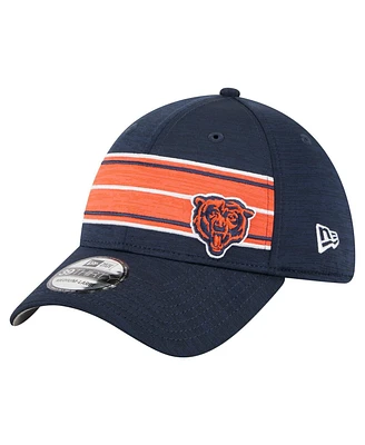 New Era Men's Navy Chicago Bears Stripes 39THIRTY Flex Hat