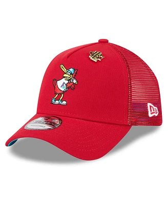 New Era Men's Red St. Louis Cardinals 2025 Big League Chew A-Frame 9FORTY Adjustable Trucker Hat