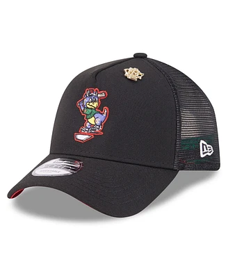 New Era Men's Black Colorado Rockies 2025 Big League Chew A-Frame 9FORTY Adjustable Trucker Hat