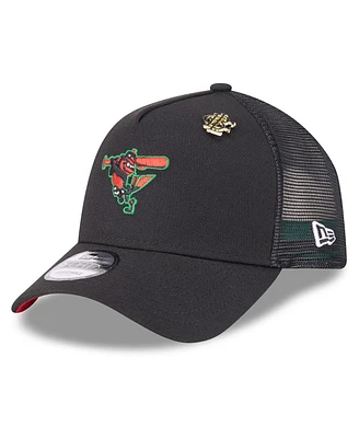 New Era Men's Black Baltimore Orioles 2025 Big League Chew A-Frame 9FORTY Adjustable Trucker Hat