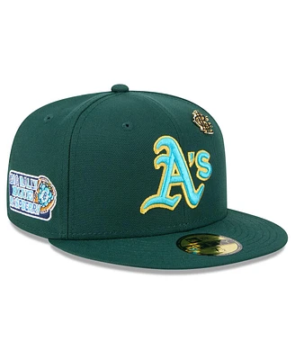 New Era Men's Green Athletics 2025 Big League Chew 59FIFTY Fitted Hat