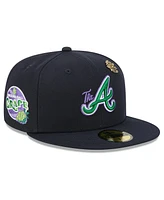 New Era Men's Navy Atlanta Braves 2025 Big League Chew 59FIFTY Fitted Hat
