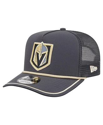 New Era Men's Gray Vegas Golden Knights Vintage Team Rope A-Frame 9FIFTY Snapback Hat