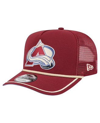 New Era Men's Burgundy Colorado Avalanche Vintage Team Rope A-Frame 9FIFTY Snapback Hat