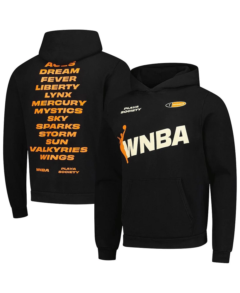 Playa Society Men's and Women's Black Wnba Team Pullover Hoodie