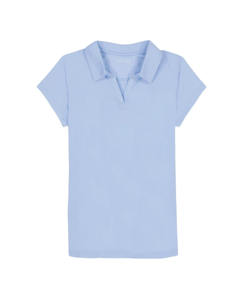 Big Girls Uniform Short Sleeve Performance Knit Polo Top