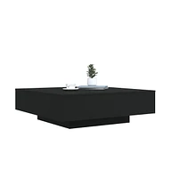 Coffee Table Black 39.4"x39.4"x12.2" Engineered Wood