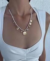 Adornia Gold Cultivated Pearl Charm Strand Necklace