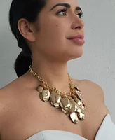 Adornia Gold Petal Bib Necklace