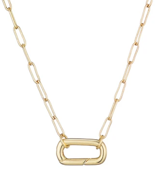 Adornia Gold Plated Lock Pendant Necklace
