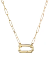 Adornia Gold Plated Lock Pendant Necklace