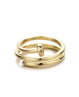 Adornia Gold Nail Double Wrap Ring