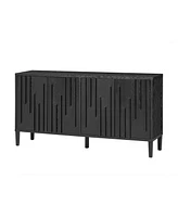 Streamdale Furniture 59.8" 4-Door Sideboard - Farmhouse Buffet/Tv Stand
