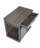 Double Dog Crate Furniture with Shelves