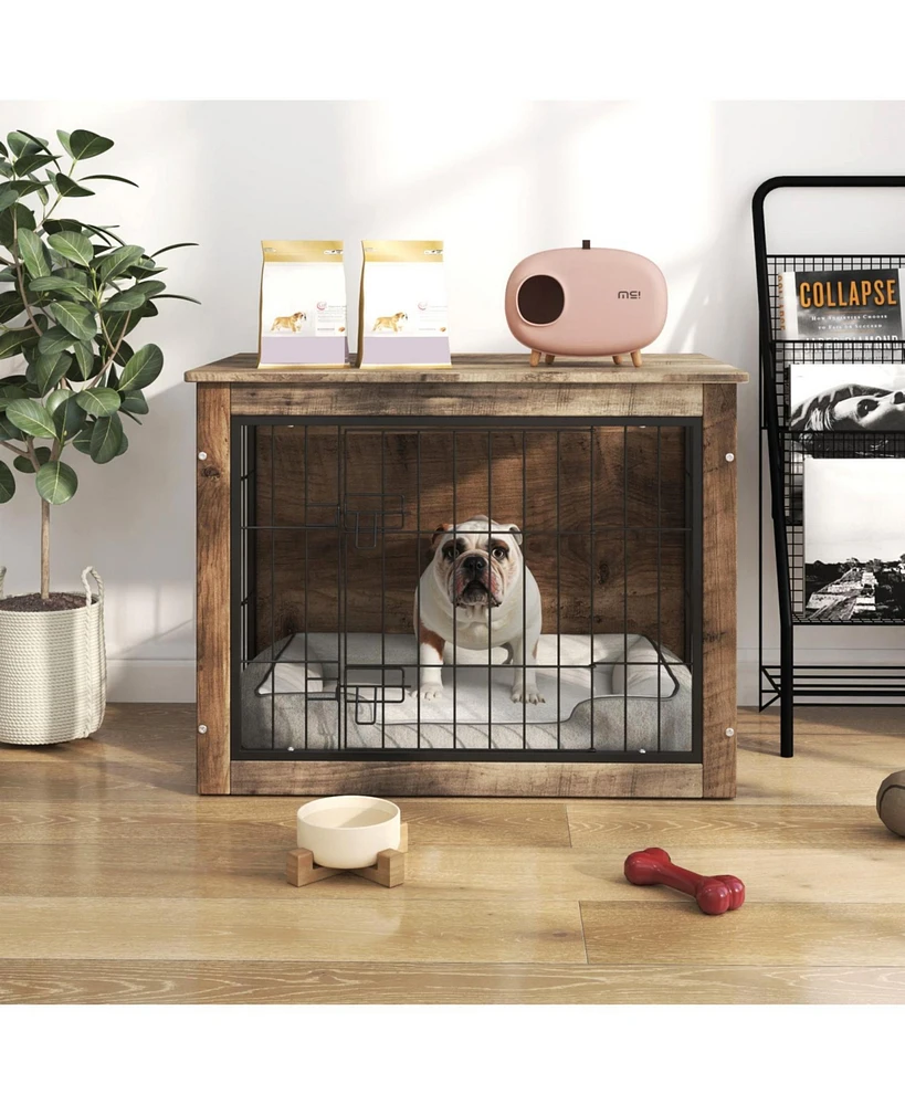 Medium Wooden Dog Crate Furniture