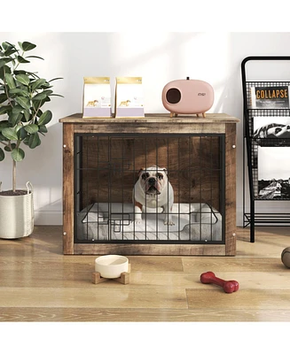Medium Wooden Dog Crate Furniture