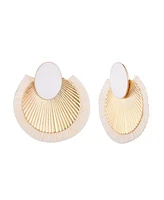 Adornia Gold Statement Mixed Material Darla Earrings