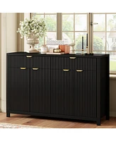 Streamdale Furniture Wave-Pattern Sideboard Cabinet